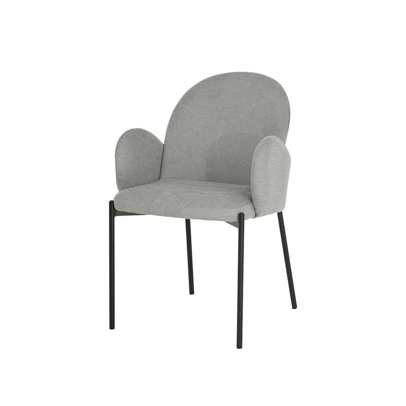 grey linen dining chair