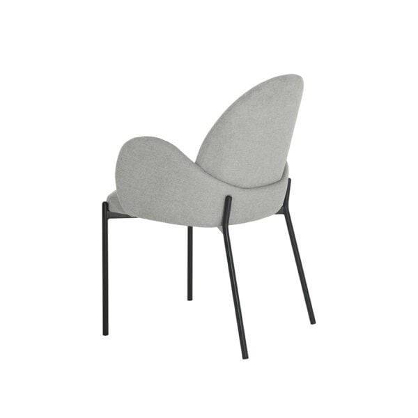 grey linen dining chair